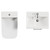 Avant Satin Grey 500mm Wall Mounted 2 Drawer Vanity Unit and Kingston Toilet Suite with Glide Basin Top View