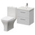 Avant Satin White 500mm Wall Mounted 2 Drawer Vanity Unit and Kingston Toilet Suite with Glide Basin Right Hand View thumbnail