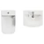 Avant Satin Grey 500mm Wall Mounted Single Drawer Vanity Unit and Kingston Toilet Suite with Arc Basin Top View