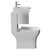 Avant Satin White 500mm Wall Mounted Single Drawer Vanity Unit and Kingston Toilet Suite with Arc Basin Side View