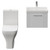 Avant Satin White 500mm Wall Mounted Single Drawer Vanity Unit and Kingston Toilet Suite with Rimini Basin Front View