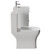 Avant Satin White 500mm Wall Mounted 2 Drawer Vanity Unit and Kingston Toilet Suite with Rimini Basin Side View