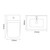 Avant Satin Anthracite 500mm Wall Mounted Single Drawer Vanity Unit and Kingston Toilet Suite with Angel Basin Top Down Dimensions thumbnail