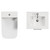 Avant Satin Grey 500mm Wall Mounted Single Drawer Vanity Unit and Kingston Toilet Suite with Angel Basin Top View