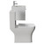 Avant Satin White 500mm Wall Mounted Single Drawer Vanity Unit and Kingston Toilet Suite with Angel Basin Side View