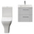 Avant Satin White 500mm Wall Mounted 2 Drawer Vanity Unit and Kingston Toilet Suite with Angel Basin Front View
