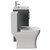 Avant Satin Grey 500mm 2 Door Vanity Unit and Kingston Toilet Suite with Glide Basin Side View
