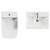 Avant Satin Grey 500mm 2 Door Vanity Unit and Kingston Toilet Suite with Glide Basin Top View