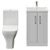 Avant Satin White 500mm 2 Door Vanity Unit and Kingston Toilet Suite with Glide Basin Front View