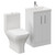Avant Satin White 500mm 2 Door Vanity Unit and Kingston Toilet Suite with Glide Basin Left Hand View