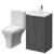 Avant Satin Grey 500mm 2 Door Vanity Unit and Kingston Toilet Suite with Arc Basin Right Hand View