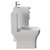 Avant Satin White 500mm 2 Door Vanity Unit and Kingston Toilet Suite with Arc Basin Side View