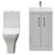 Avant Satin White 500mm 2 Door Vanity Unit and Kingston Toilet Suite with Rimini Basin Front View
