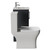 Avant Satin Anthracite 500mm 2 Door Vanity Unit and Kingston Toilet Suite with Angel Basin Side View thumbnail