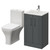 Avant Satin Grey 500mm 2 Door Vanity Unit and Kingston Toilet Suite with Angel Basin Right Hand View