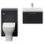 Avant Satin Anthracite 1100mm Wall Mounted Single Drawer Vanity Unit and Toilet Suite with Glide Basin Front View