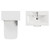 Avant Satin White 1100mm Wall Mounted Single Drawer Vanity Unit and Toilet Suite with Glide Basin Top View