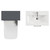Avant Satin Anthracite 1100mm Wall Mounted 2 Drawer Vanity Unit and Toilet Suite with Glide Basin Top View