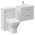Avant Satin White 1100mm Wall Mounted 2 Drawer Vanity Unit and Toilet Suite with Glide Basin Left Hand View