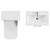 Avant Satin White 1100mm Wall Mounted 2 Drawer Vanity Unit and Toilet Suite with Glide Basin Top View