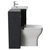 Avant Satin Anthracite 1100mm Wall Mounted 2 Drawer Vanity Unit and Toilet Suite with Arc Basin Side View