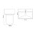 Avant Satin Green 1100mm Wall Mounted Single Drawer Vanity Unit and Toilet Suite with Rimini Basin Top Down Dimensions thumbnail