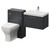 Avant Satin Anthracite 1100mm Wall Mounted Single Drawer Vanity Unit and Toilet Suite with Rimini Basin Right Hand View thumbnail