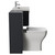 Avant Satin Anthracite 1100mm Wall Mounted Single Drawer Vanity Unit and Toilet Suite with Rimini Basin Side View thumbnail