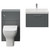Avant Satin Grey 1100mm Wall Mounted Single Drawer Vanity Unit and Toilet Suite with Rimini Basin Front View
