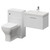 Avant Satin White 1100mm Wall Mounted Single Drawer Vanity Unit and Toilet Suite with Rimini Basin Right Hand View