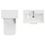 Avant Satin White 1100mm Wall Mounted Single Drawer Vanity Unit and Toilet Suite with Rimini Basin Top View