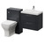 Avant Satin Anthracite 1100mm Wall Mounted 2 Drawer Vanity Unit and Toilet Suite with Rimini Basin Right Hand View