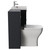 Avant Satin Anthracite 1100mm Wall Mounted 2 Drawer Vanity Unit and Toilet Suite with Rimini Basin Side View