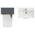 Avant Satin Anthracite 1100mm Wall Mounted 2 Drawer Vanity Unit and Toilet Suite with Rimini Basin Top View