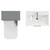 Avant Satin Grey 1100mm Wall Mounted 2 Drawer Vanity Unit and Toilet Suite with Rimini Basin Top View