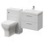 Avant Satin White 1100mm Wall Mounted 2 Drawer Vanity Unit and Toilet Suite with Rimini Basin Right Hand View