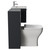Avant Satin Anthracite 1100mm Wall Mounted Single Drawer Vanity Unit and Toilet Suite with Angel Basin Side View