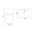 Avant Satin Grey 1100mm Wall Mounted Single Drawer Vanity Unit and Toilet Suite with Angel Basin Top Down Dimensions thumbnail