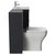 Avant Satin Anthracite 1100mm Wall Mounted 2 Drawer Vanity Unit and Toilet Suite with Angel Basin Side View