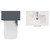 Avant Satin Anthracite 1100mm Wall Mounted 2 Drawer Vanity Unit and Toilet Suite with Angel Basin Top View