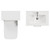 Avant Satin White 1100mm Wall Mounted 2 Drawer Vanity Unit and Toilet Suite with Angel Basin Top View