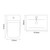 Avant Satin Green 600mm Wall Mounted Single Drawer Vanity Unit and Kingston Toilet Suite with Glide Basin Top Down Dimensions thumbnail