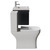 Avant Satin Anthracite 600mm Wall Mounted Single Drawer Vanity Unit and Kingston Toilet Suite with Glide Basin Side View
