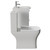 Avant Satin White 600mm Wall Mounted 2 Drawer Vanity Unit and Kingston Toilet Suite with Arc Basin Side View