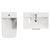 Avant Satin Anthracite 600mm Wall Mounted Single Drawer Vanity Unit and Kingston Toilet Suite with Rimini Basin Top View