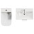 Avant Satin Grey 600mm Wall Mounted Single Drawer Vanity Unit and Kingston Toilet Suite with Rimini Basin Top View
