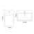 Avant Satin Grey 600mm Wall Mounted 2 Drawer Vanity Unit and Kingston Toilet Suite with Rimini Basin Top Down Dimensions thumbnail