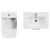 Avant Satin Grey 600mm Wall Mounted Single Drawer Vanity Unit and Kingston Toilet Suite with Angel Basin Top View