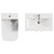 Avant Satin Green 600mm 2 Door Vanity Unit and Kingston Toilet Suite with Glide Basin Top View