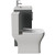 Avant Satin Grey 600mm 2 Door Vanity Unit and Kingston Toilet Suite with Glide Basin Side View